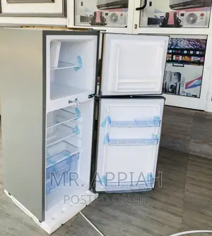 Authentic Pearl PF-17T Double Door Electric Fridge,Gray.