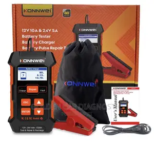 Konnwei KW520 12V 24V Car Solar Battery Tester,Charger,Rep