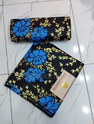 6 Yards Multicolor African Ankara Printed Batik Fabrics.