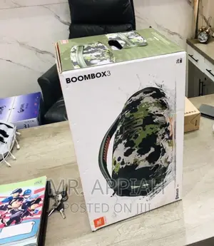 Fast Playing JBL Boombox 3 Portable Bluetooth Speaker.