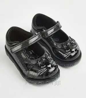 George Black Patent Kitten T-Bar Shoe for Kids