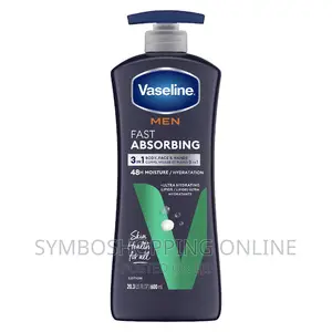 Vaseline Men Fast Absorbing Face, Hands Body Lotion 600ml