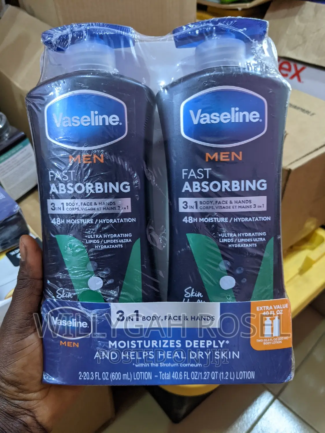 2pack Vaseline Men Fast Absorbing 3in1