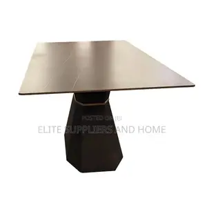 Dining Table Wooden With Slate Stone Top