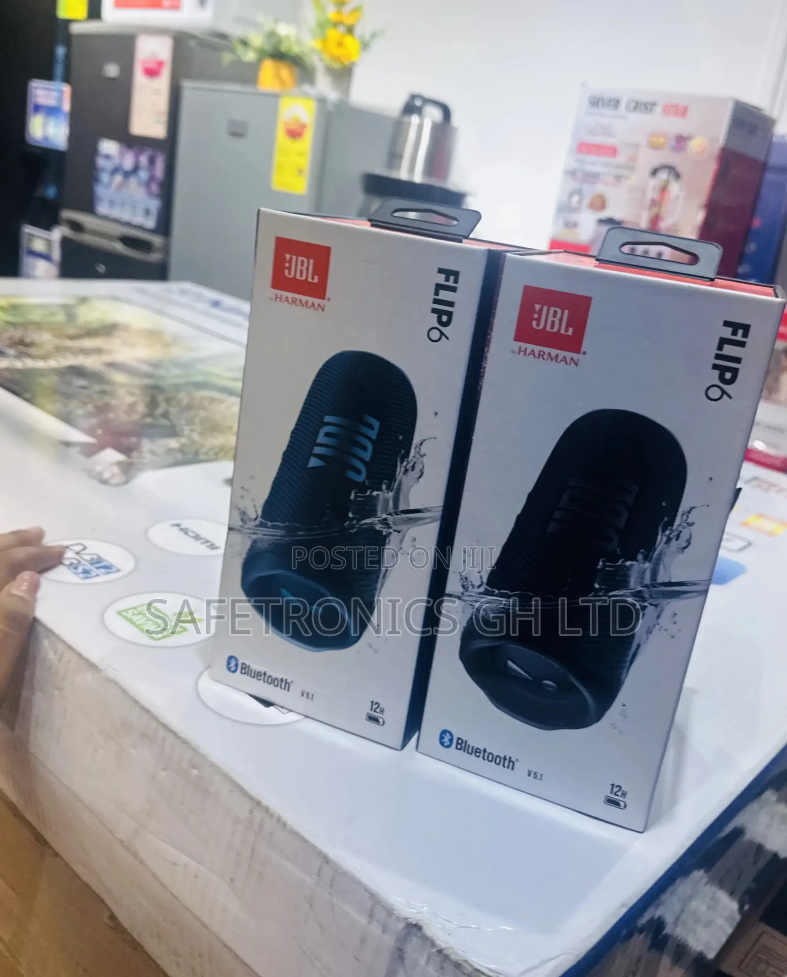 Flip 6 JBL Black Electric Wireless Bluetooth Speaker