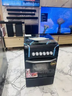 Fabulous Sleek Black Gas Cooker Oven Grill 4burner 50/55