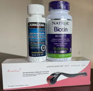 Biotin +Kirkland Minoxidil +Derma Roller -Beard and Hairline