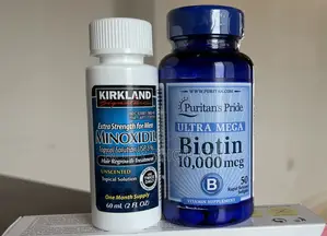 Biotin +Kirkland Minoxidil Extra Strength for Beard and Hair