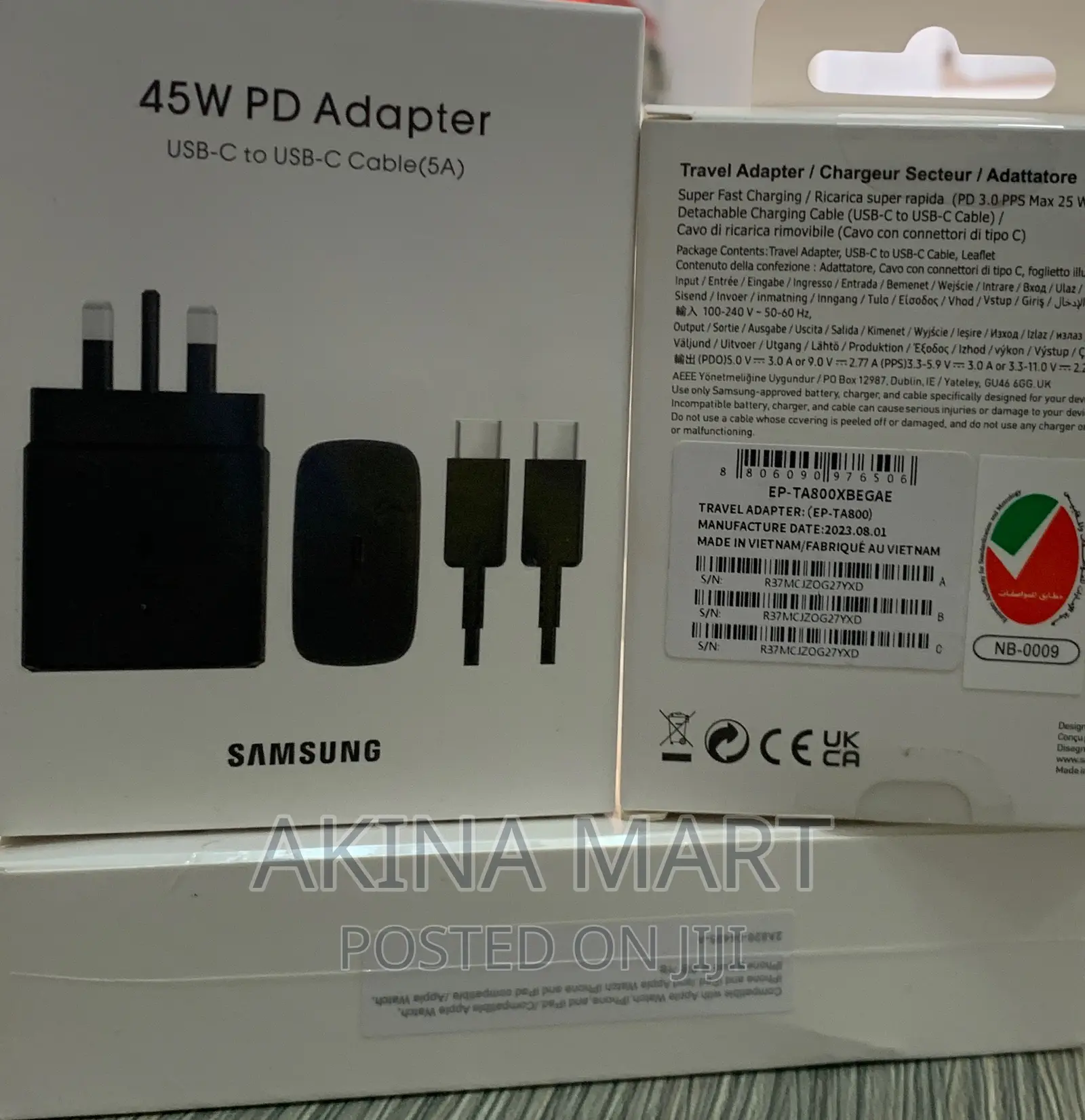 Original Samsung Type C Phone Charger 45wpd
