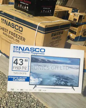 Electric Glossy LED 43 Inches Nasco Black Full HD Digital Tv