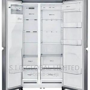 LG 668LTR Side by Side Refrigerator , Platinum Silver, Smart