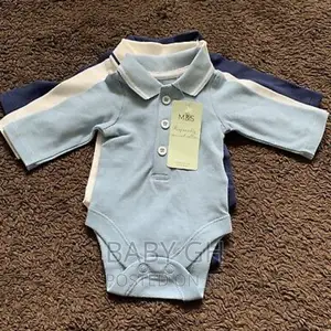 M S Baby Boys Tiny Baby Triple Pack of Long Sleeve Bod Suits