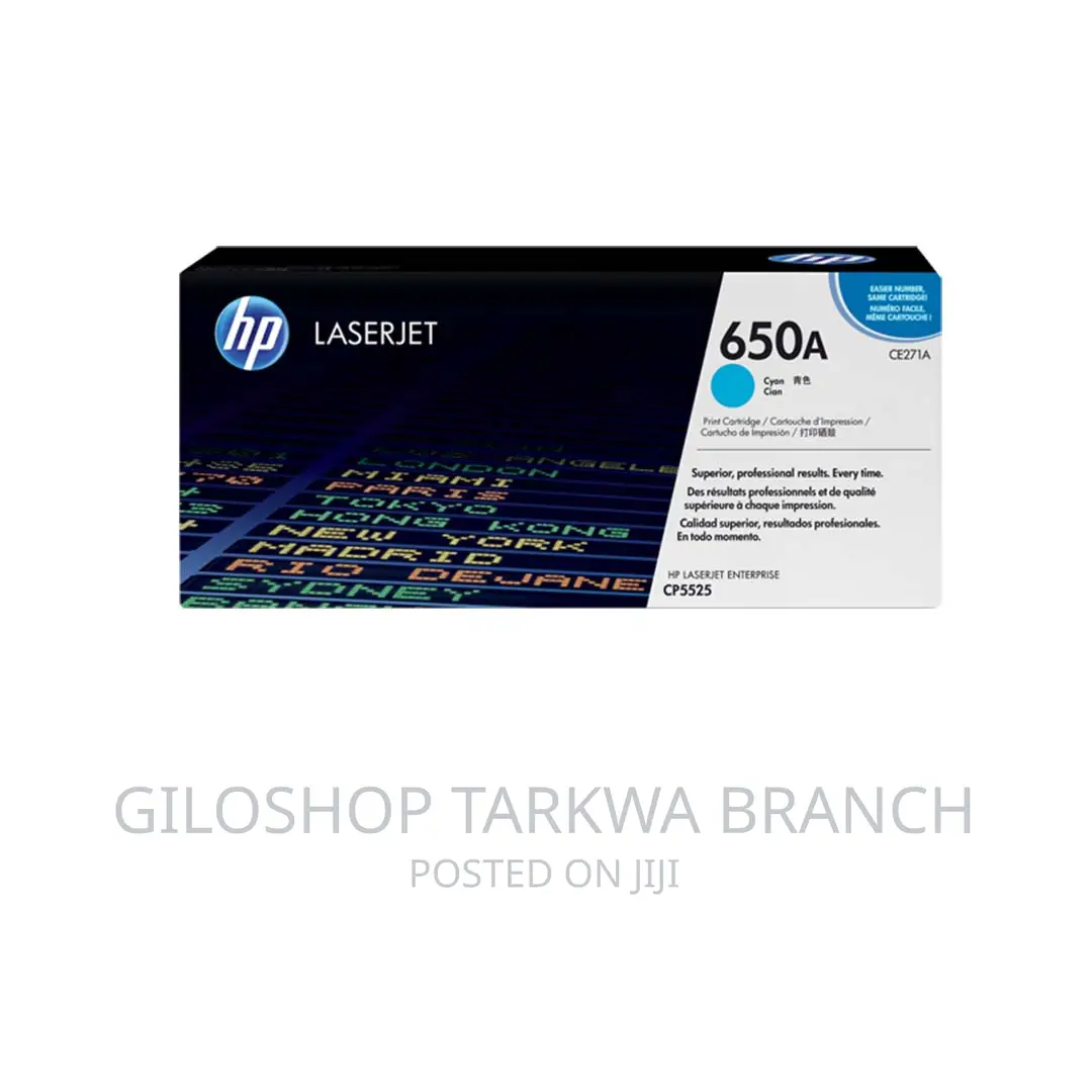 HP 650A Cyan Original Laserjet Toner Cartridge, CE271A