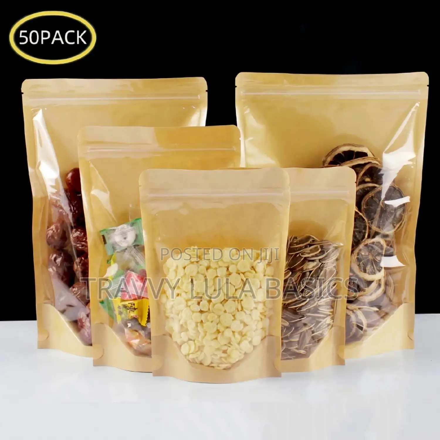 Kraft Pouch Front Window