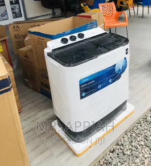 Midea 7kg Semi-Automatic Twin Tap Washing Machine.
