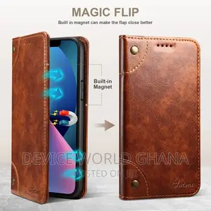 Suteni Leather Flip Case for iPhone 15promax 15pro