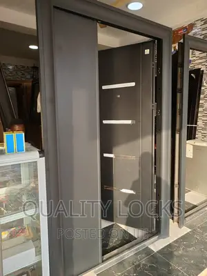 Steel Metal Smooth Black and White Door