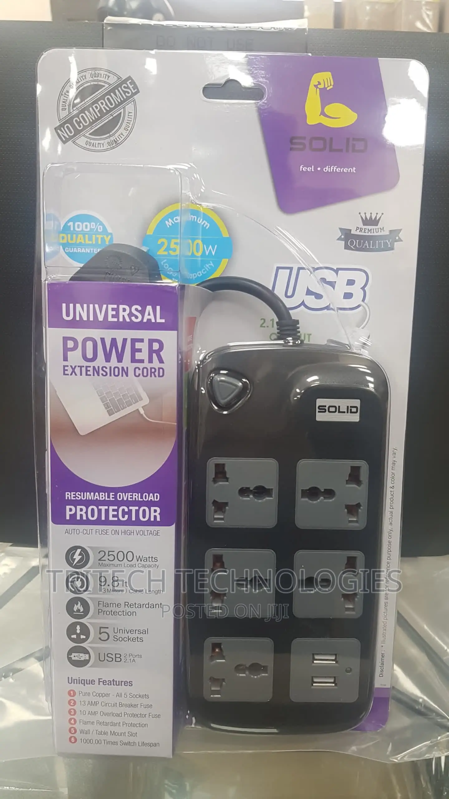Solid Universe Power Extension Board Cord 3M