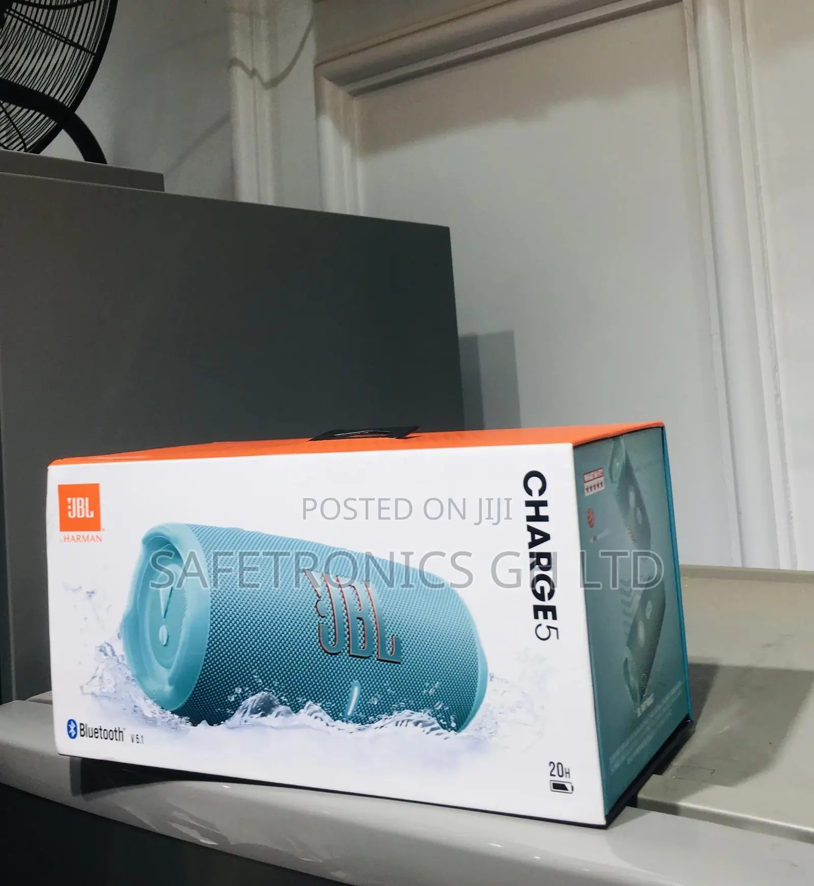 Green JBL Charge 5 Bluetooth Wireless Electric Speaker