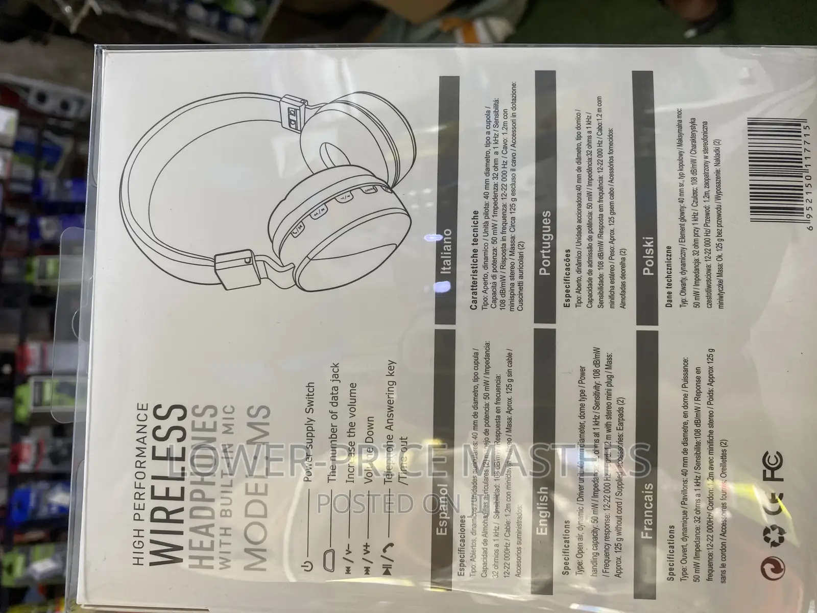 Original Wireless Ms-771 a Bluetooth Bass Headset