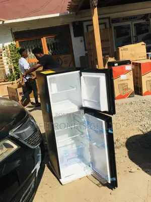 Doubledoor Topfreezer Black Glass PF-20T Pearl Fridge