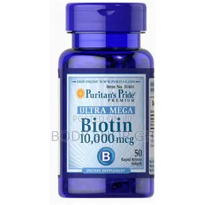 Puritan's Pride Biotin 10,000 MCG / 50 Softgels for Hair