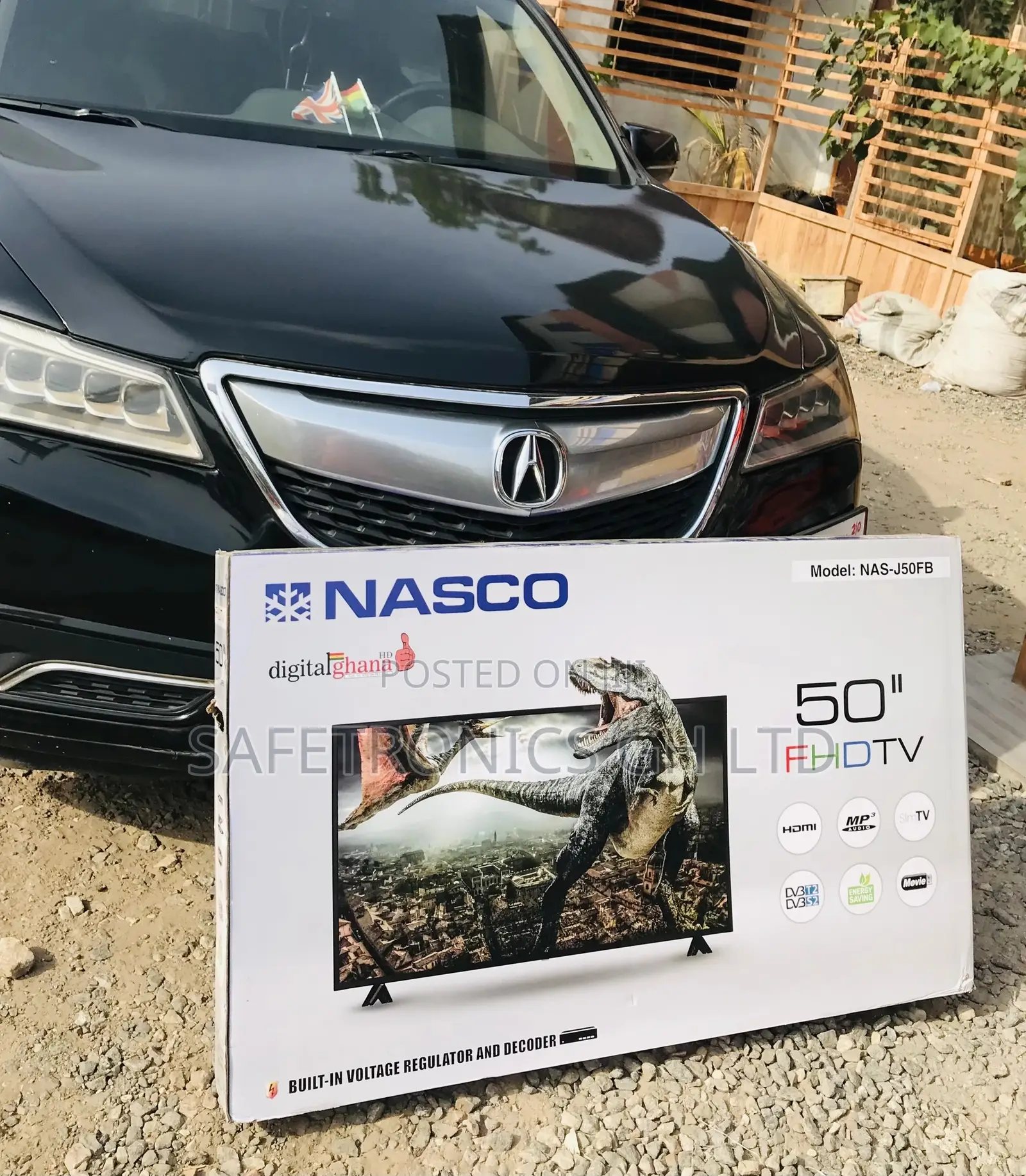 Digital Nasco 50 Inches Glossy LED Black Electric Tv