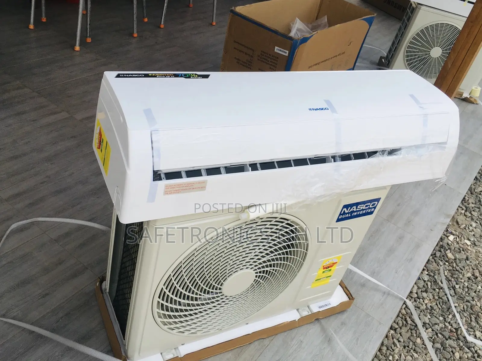 Dual Inverter Nasco 1.5hp Split R410gas White Airconditioner