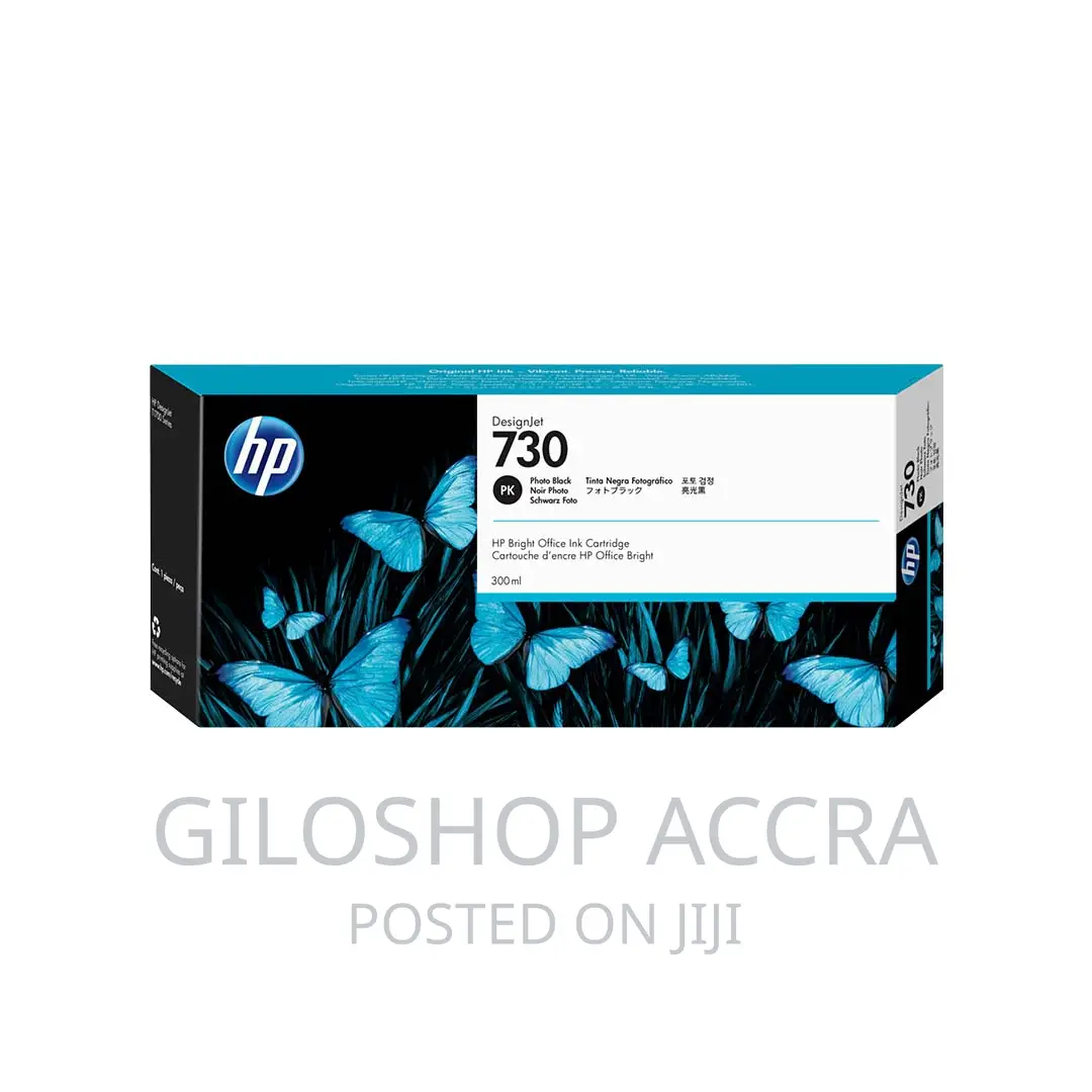 HP 730 300-Ml Photo Black Designjet Ink Cartridge, P2V73A
