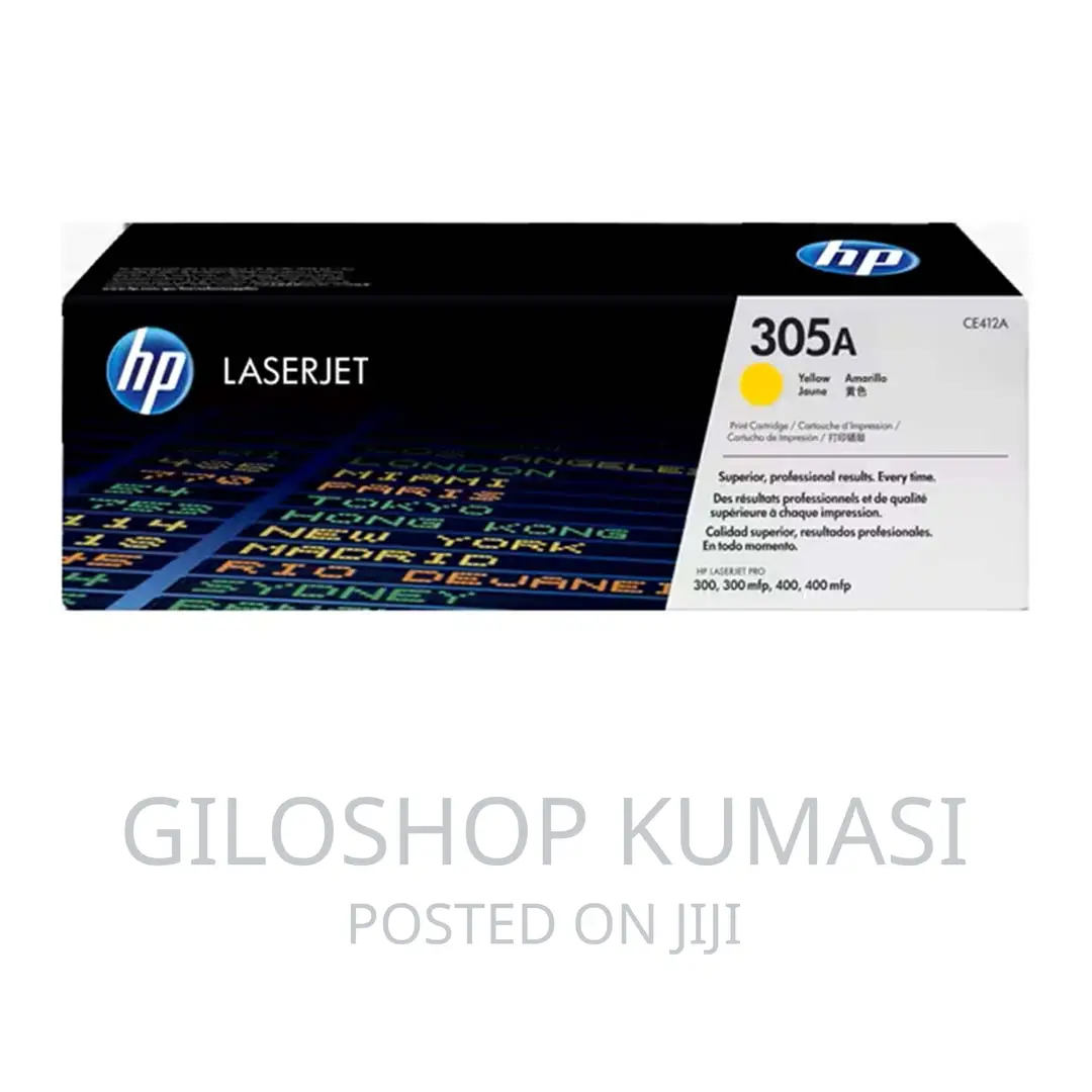 HP 305A Yellow Original Laserjet Toner Cartridge, CE412A