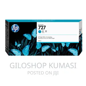 HP 727 300-Ml Cyan Designjet Ink Cartridge, F9J76A