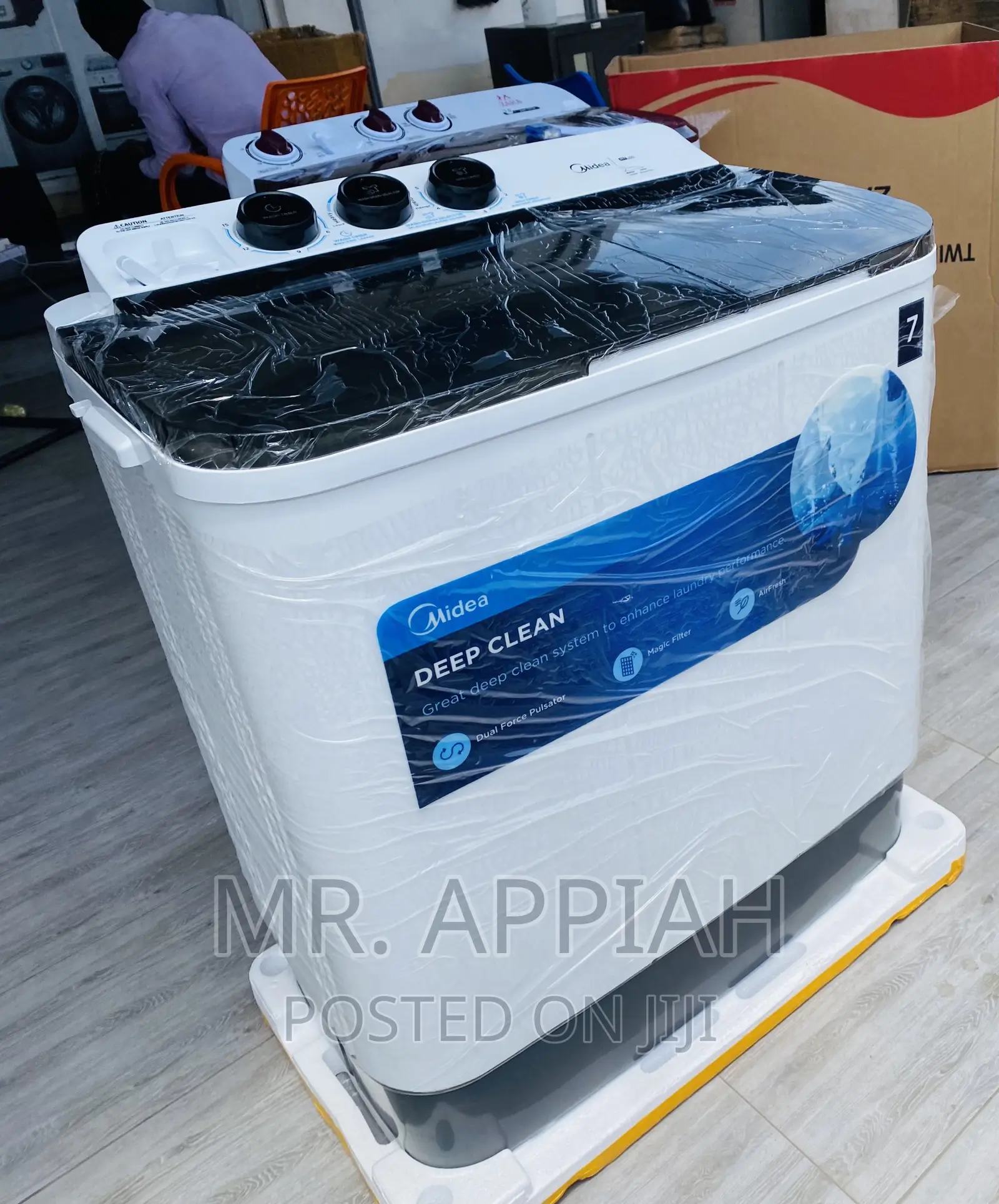 Authentic Midea 7kg Twin Tub Electric Washing Machine.