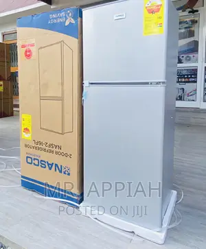 Sleek Design Nascof2-16fl Double Door Electric Fridge,Gray.