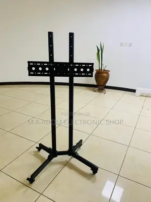 Stainless Steel Moveable Tv Trolly for 32” to 70”(Black).