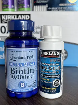 Bald Hair Regrowth Pack - Kirkland Minoxidil + Biotin 