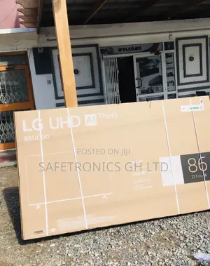 Glossy LED Black LG Electric 86 Inches UQ90 UHD Smart Tv