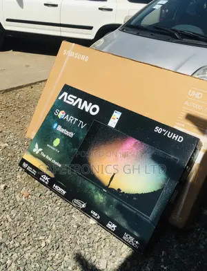 Electric Smart Black Glossy LED Asano UHD 50 Inches Tv