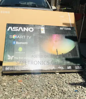 LED Glossy Black Electric 50 Inches Smart Asano UHD Tv