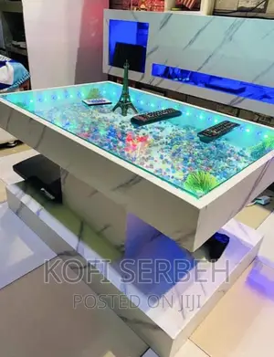 Led Center Table With Glass Top