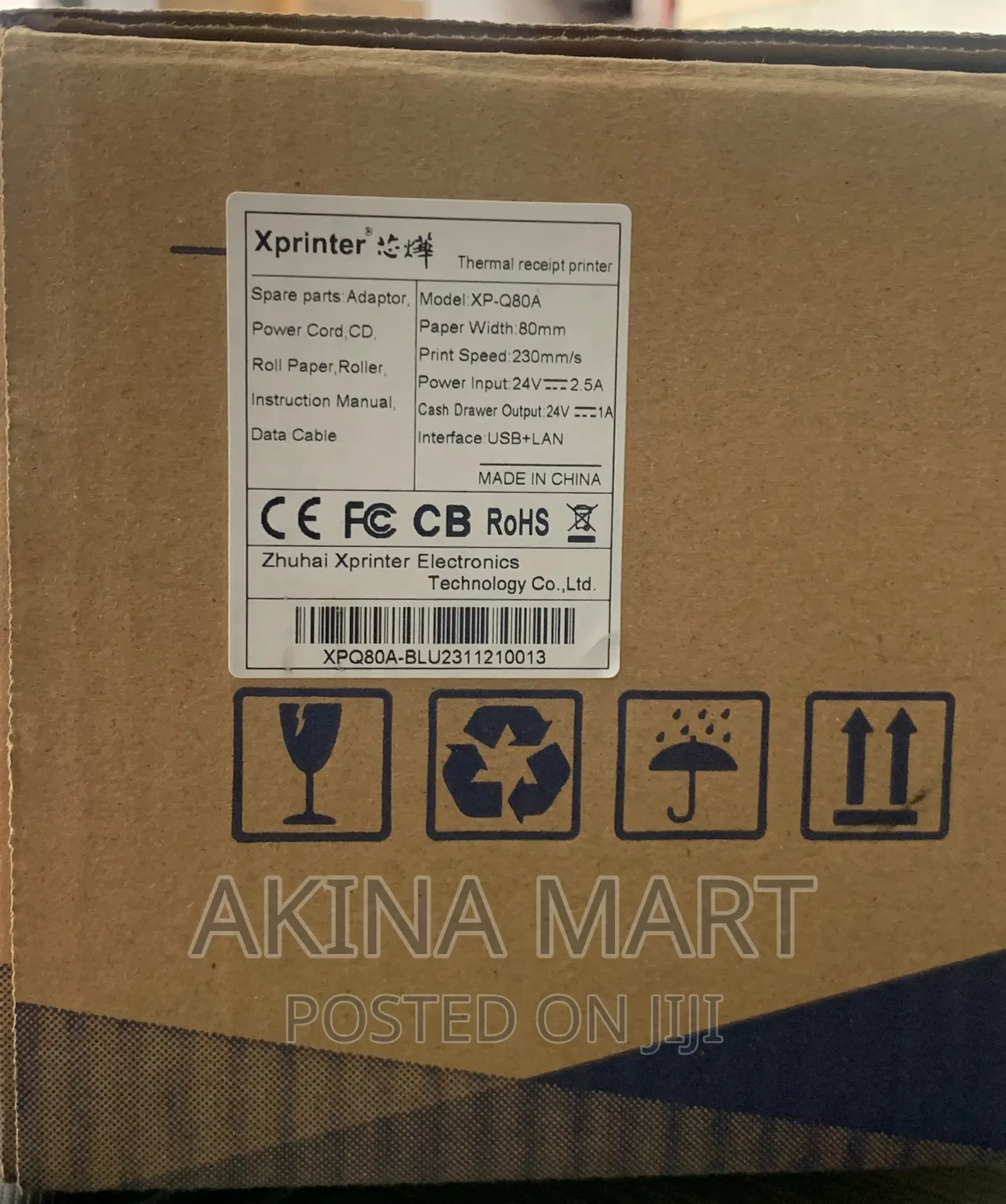 Xprinter Receipt Printer 80mm Xp-Q80a