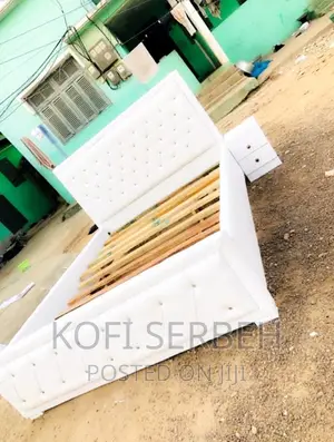 White Double Bed