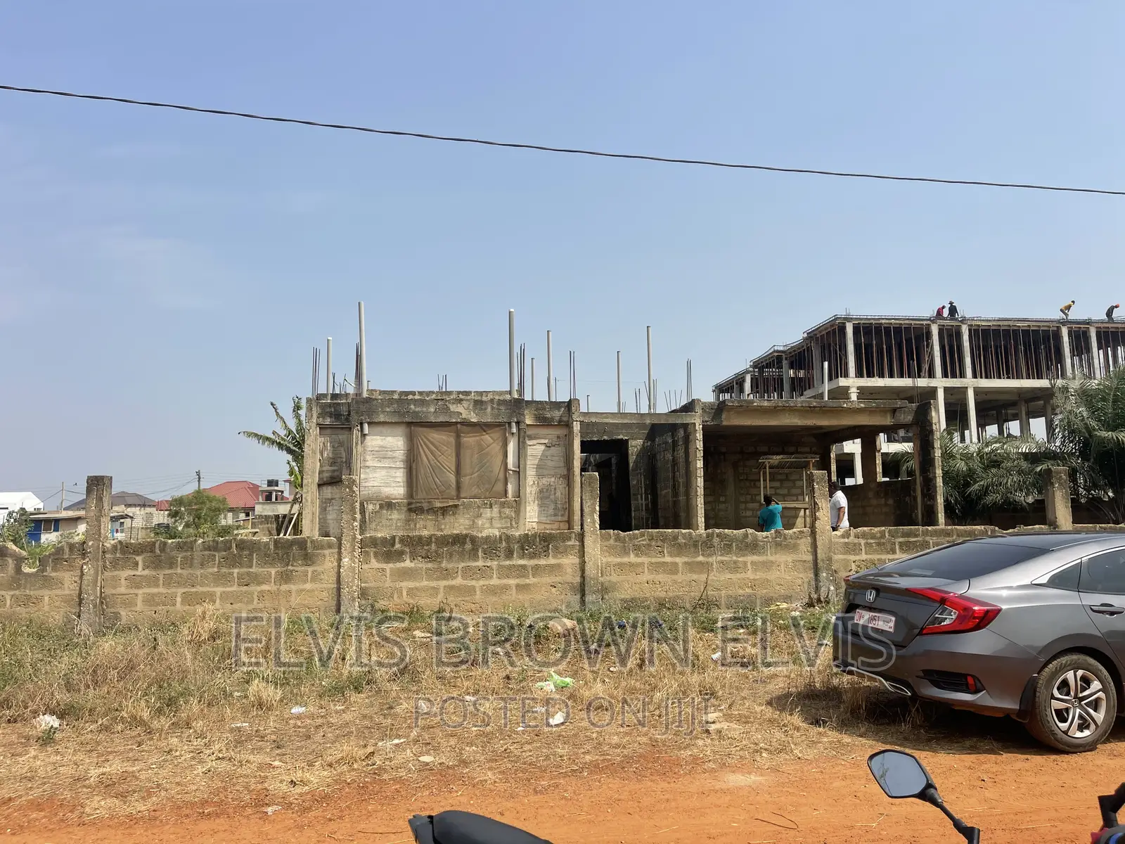 One and Half Plot With Uncomplited 4 Sale at Legon Hills