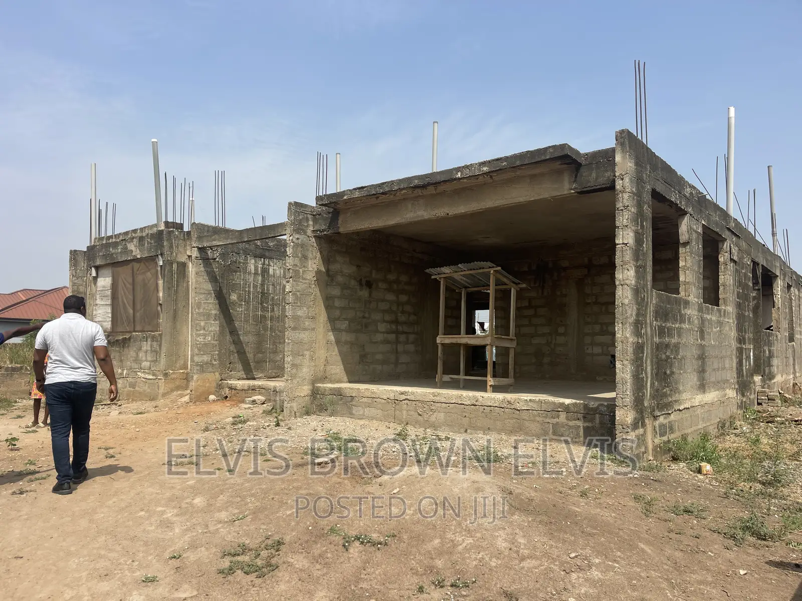 One and Half Plot With Uncomplited 4 Sale at Legon Hills