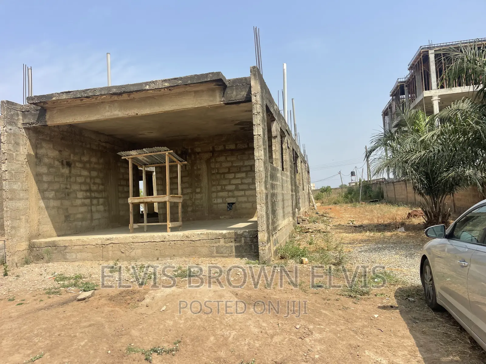 One and Half Plot With Uncomplited 4 Sale at Legon Hills