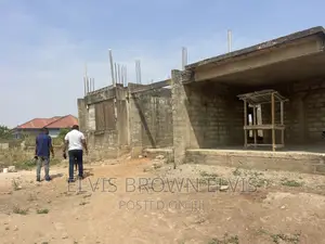 One and Half Plot With Uncomplited 4 Sale at Legon Hills
