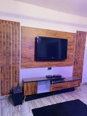 Original Tv Stand With Tv Board and Wall Panel