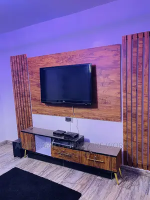 Original Tv Stand With Tv Board and Wall Panel