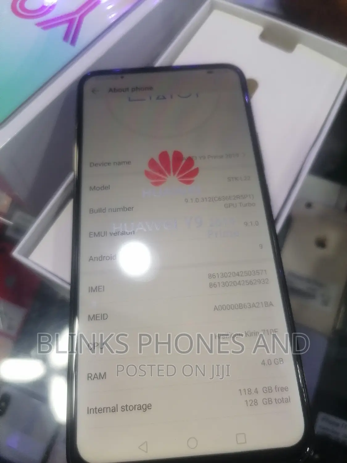 New Huawei Y9 Prime 2019 128 GB Blue