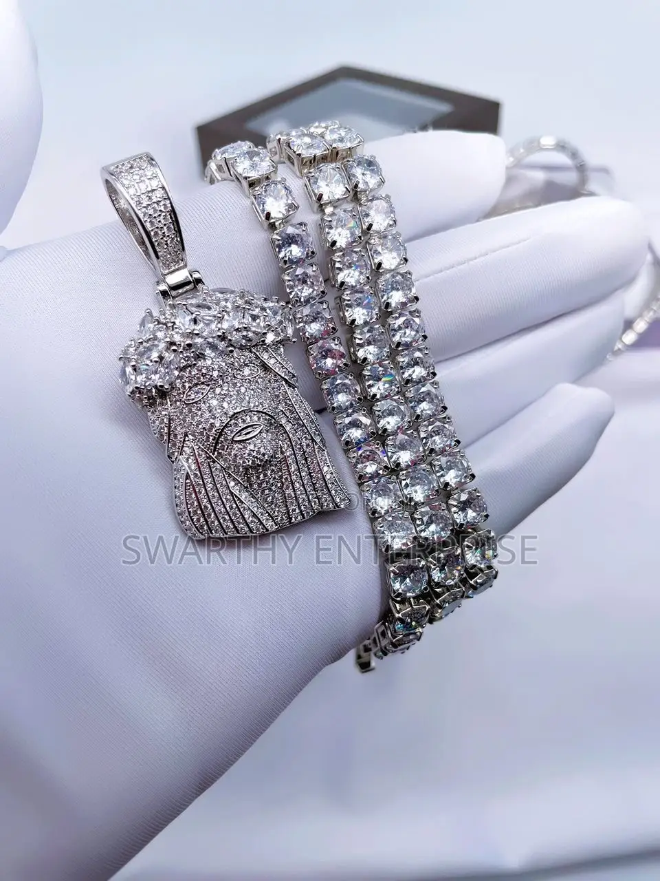 Zirconium Ice Chains Neckpiece Pendant