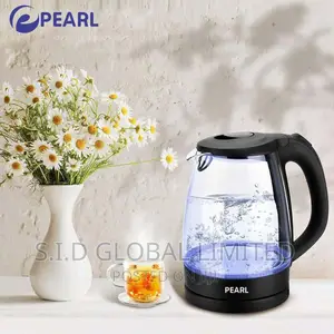 Pearl 2.2litres Glass Electric Kettle Water Heater-Black